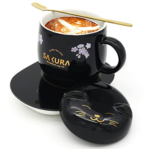 Coffee Mug with Warmer,Cute Mug Warmer Cup Warmer Beverage Coffee Warmer for Desk Coffee Warmer with Mug Set with Auto Shut Off Smart Coffee Mug Warmer is The Gift with a Birthday Gift Box Black