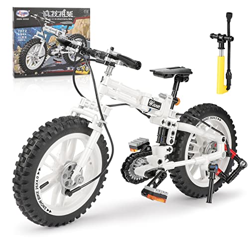 QLT Foldable Motorcycle Building Blocks, Mountain Bike Building Kit for Boys 6-10, Christmas Birthday Gift for Kids, STEM Educational Bicycle Building Sets (242Pcs)