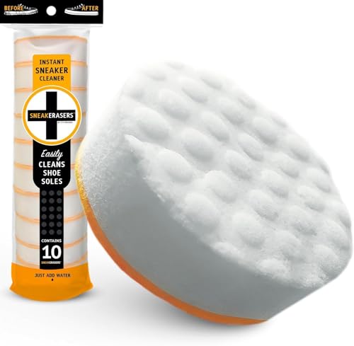SneakERASERS Instant Sole and Sneaker Cleaner, Premium, Disposable, Dual-Sided Sponge for Cleaning & Whitening Shoe Soles (1 Pack)
