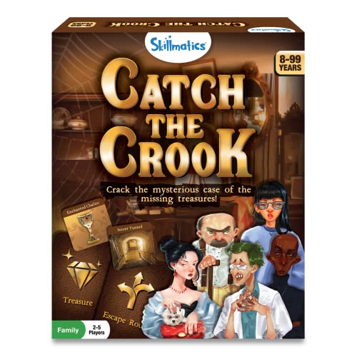 Skillmatics Board Game : Catch The Crook | Gifts for 8 Year Olds and Up | Strategy & Mystery Game | Games for Kids, Teens, Adults & Families