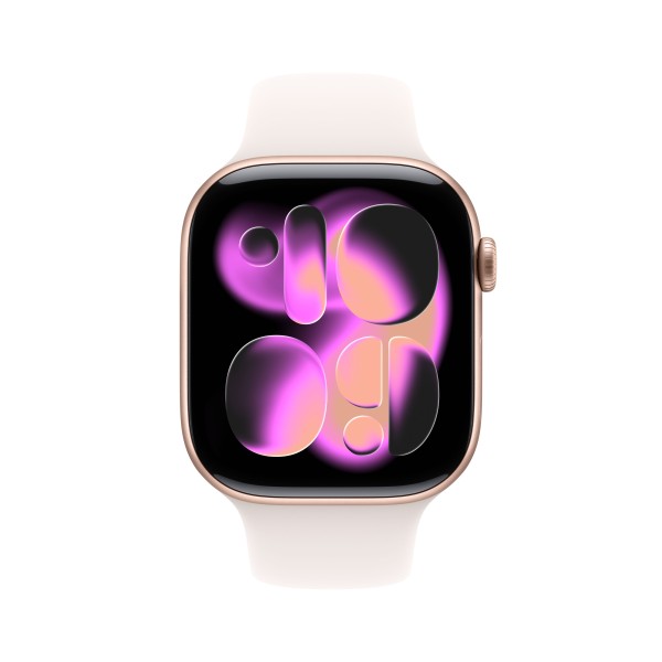 Apple Watch Series 11 GPS 46mm Jet Black Aluminum Case With Black Sport Band M L