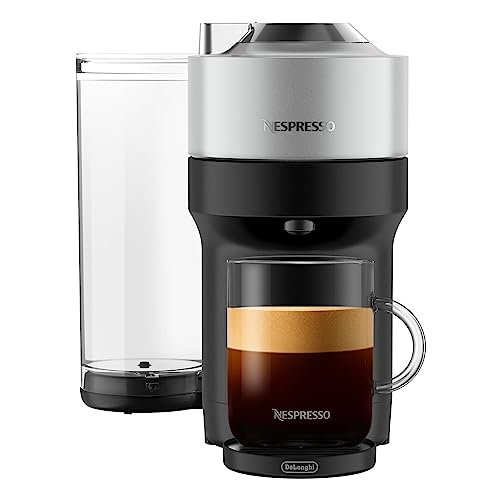 Nespresso Vertuo Pop+ Deluxe Coffee and Espresso Machine by De'Longhi, 120 Volts, Silver