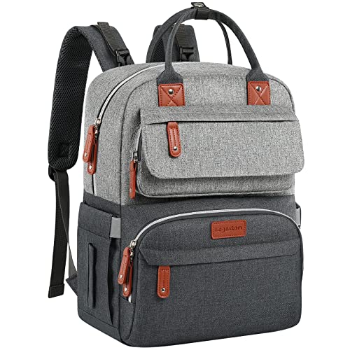 Diaper Bag Backpack,Baby bag for boy and girl,Large diaper backpack gift for dad and mom, Gray backpack for work travel and holiday,Roomy nappy bag with Insulated Pockets and Stroller Straps