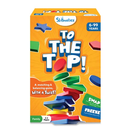 Skillmatics Family Board Game : 2 The TOP! | Matching, Balancing & Strategy Game | Gifts for 6 Year Olds and Up