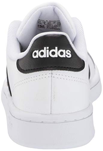adidas men's Grand Court Sneaker, White/Black/White, 8.5 US