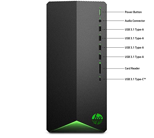 HP 2022 Newest Pavilion Gaming Desktop Computer, AMD 6-Core Ryzen 5 5600G Processor(Beat i7-10700K), AMD Radeon RX 5500, 16GB RAM, 1TB PCIe NVMe SSD, Mouse and Keyboard, Win 10 Home + MarxsolCables