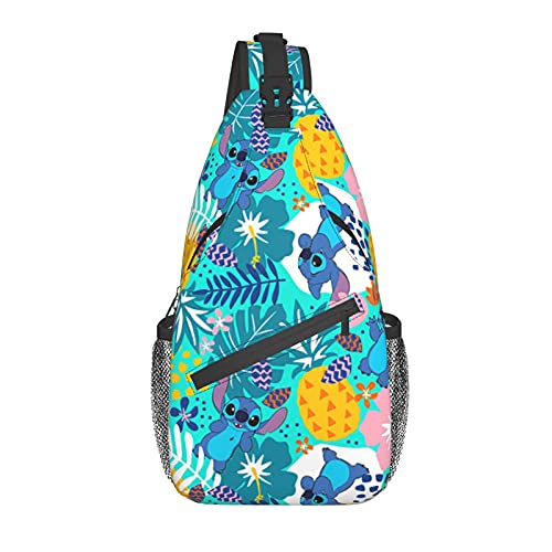 Sling Bag,Stitch Crossbody Sling Backpack Travel Hiking Chest Bag Daypack for Purses Shoulder Bag Women Men's