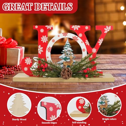 Rustic Wooden Joy Sign for Christmas Decor