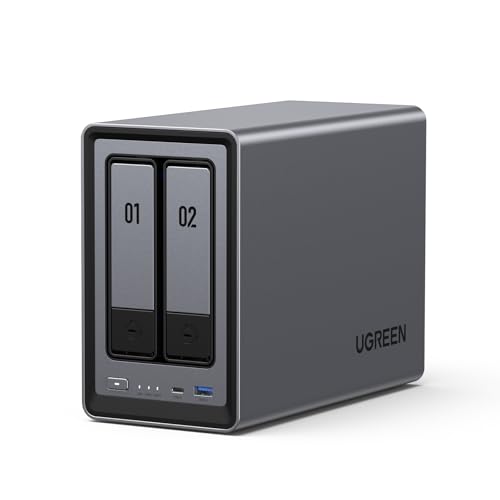 UGREEN NASync DXP2800 2-Bay Desktop NAS, Intel N100 Quad-core CPU, 8GB DDR5 RAM, 2.5GbE, 2 * M.2 NVMe Slots, 4K HDMI, Network Attached Storage (Diskless)