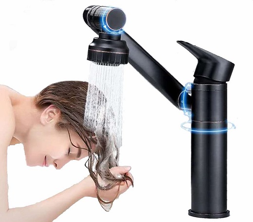 Magical Bathroom Sink Faucet, Sink Faucet for Brush Teeth, Wash Face and Hair, Stainless Steel Appearance, with 18 Inches of 2 Hoses Accessories.