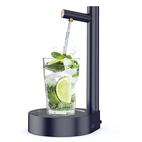 Water Dispenser for 5 Gallon Bottle, Desktop Water Dispenser with 7 Levels Quantitative, Smart Table Bedside Water Dispenser, Portable Universal Water Jug Dispenser Bottle Pump for Home Office Camping