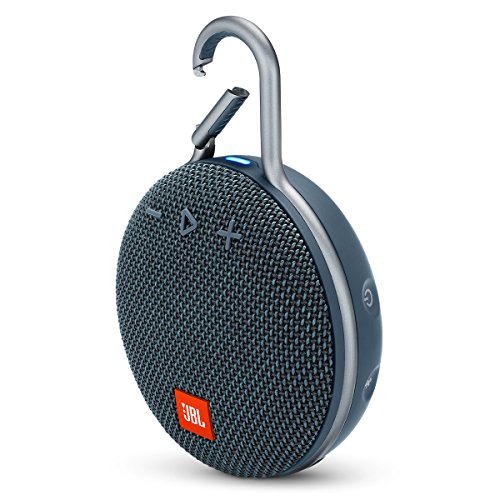 JBL Clip 3, Blue - Waterproof, Durable & Portable Bluetooth Speaker - Up to 10 Hours of Play - Includes Noise-Cancelling Speakerphone & Wireless Streaming