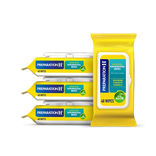 Preparation H Hemorrhoid Flushable Wipes with Witch Hazel for Skin Irritation Relief - 192 Count