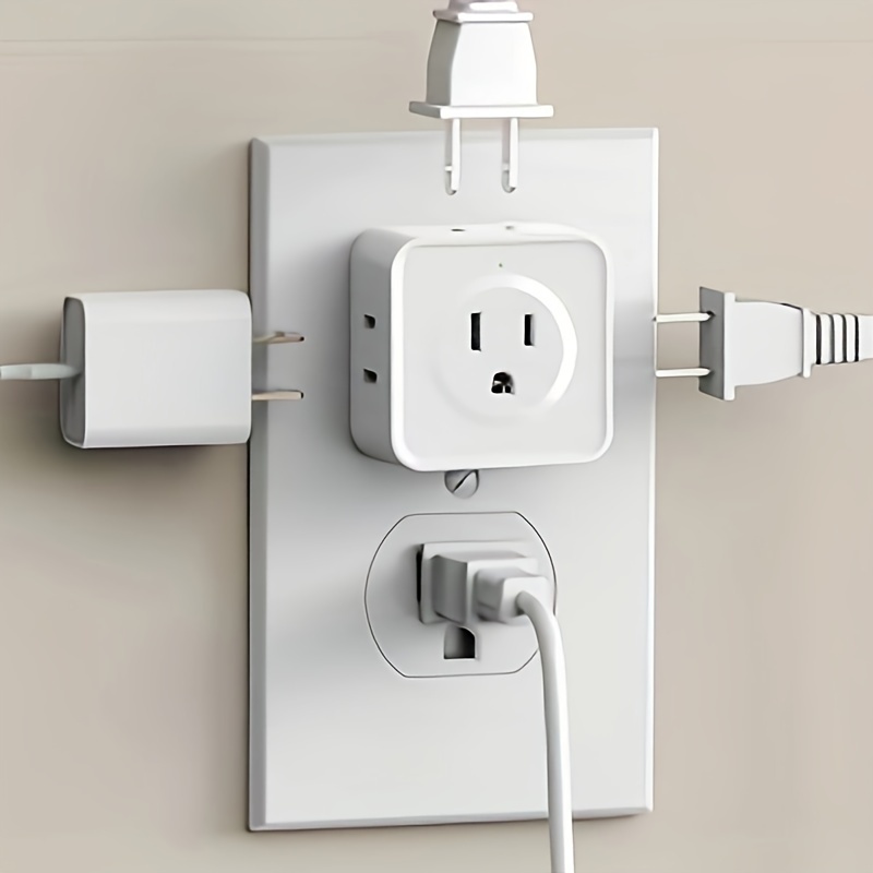 Multi Plug Outlet Splitter, Multiple Outlet Extender Adapter with 5 Outlets, Side Outlet Splitter Box for Cruise, Travel, Office, Dorm Essentials