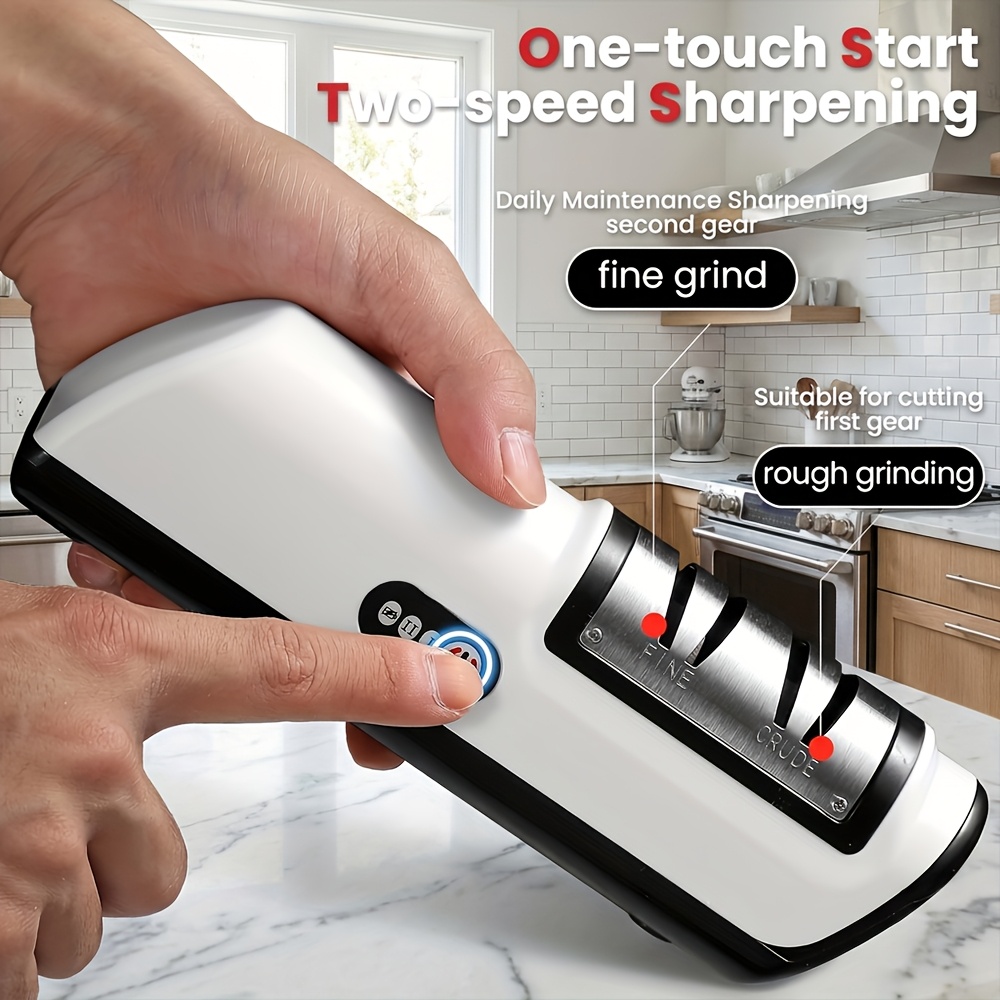 Electric Knife Sharpener - Sharpener for Kitchen Knives Electric Professional Kitchen Knife Sharpener Tools Automatic Tableware Kitchen Knife Sharpener for All Knives Whetstone Blade Sharpener