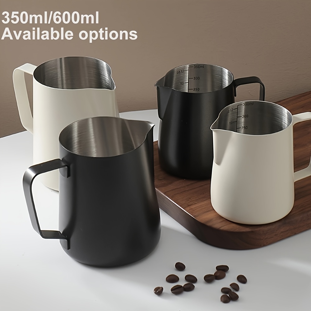 Stainless Steel Milk Frothing Pitcher Available in 11.83oz And 20.29oz Sizes, Perfect for Creating Cappuccinos And Lattes, Complete with a Decorating Pen
