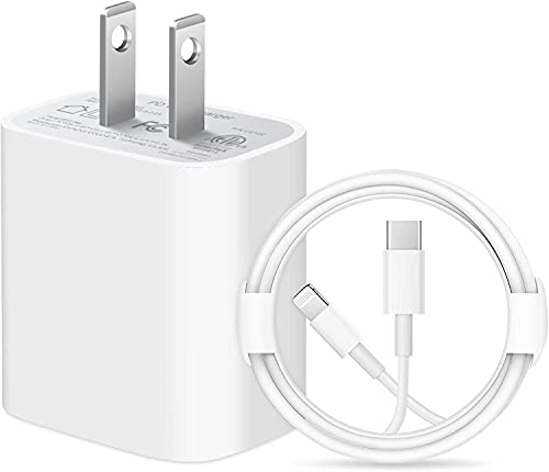 iPhone Charger Super Fast Charging [Apple MFi Certified] 20W PD Power Wall Charger with 6FT Charging Cable Compatible iPhone 14/14 Pro Max/13/13 Pro Max/12/12 Pro/12 Pro Max/11/11 Pro iPad(White)
