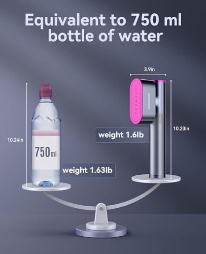Jack ＆ Rose Travel Steamer for Clothes,100-220V Portable Steamer,15s Heat Up,Steamer ＆ Iron 2 In 1, Travel Size Garment Steamer,Large Ceramic Heat Panel,for Global ＆ Europe Traveling