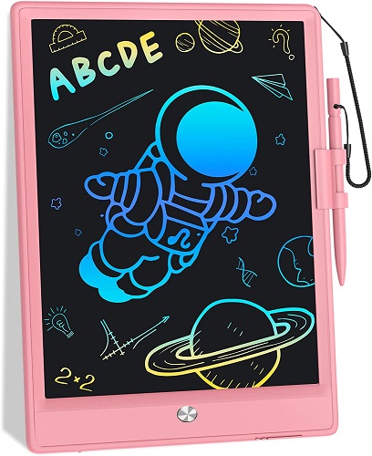 LCD Writing Tablet,10 Inch Drawing Tablet Kids Tablets Doodle Board Electronic Digital Drawing Board for Adults and Kids Ages 3+ (Pink)