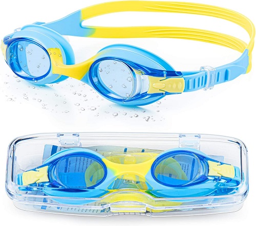 Portzon Unisex-Child Swimming Goggles Anti Fog Swimming Goggles Clear No Leaking Clear Vision Water Pool Goggles