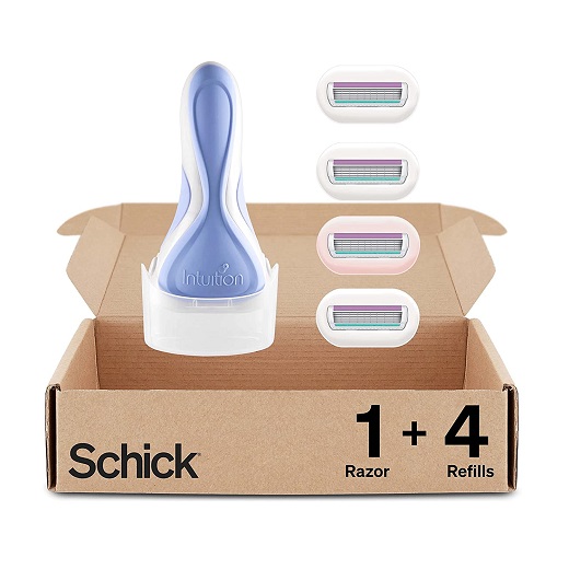 Schick Intuition Razors for Women Variety Pack | Includes: 1 Pure Nourishment Razor & 4 Intuition Razor Blades Refill