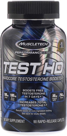Muscletech Performance Series, Test HD, Hardcore Testosterone Booster, 90 Rapid-Release Caplets