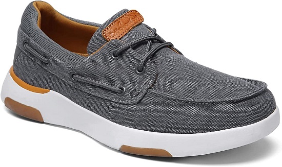 OrthoComfoot Mens Orthopedic Boat Shoes,Plantar Fasciitis Deck Shoes,Arch Support Gel Comfort Shoe Insoles Size 10