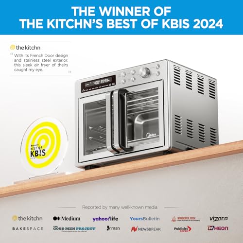 Midea Flexify Toaster Oven Air Fryer Combo - Sleek Stainless Steel Design