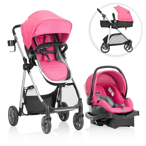 Evenflo Omni Plus Modular Travel System with LiteMax Sport Rear-Facing Infant Car Seat 