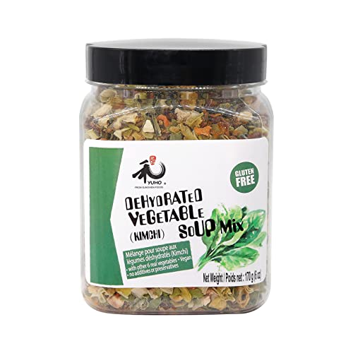YUHO Dehydrated Dried Kimchi Vegetable Flakes All Natural, Gluten Free & Allergen Free, 6 OZ