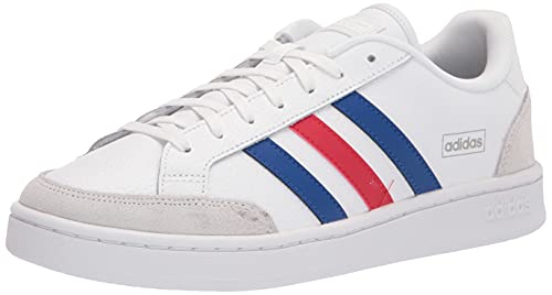 Adidas Men's Grand Court SE Racquetball Shoe, White/Team Royal Blue/Vivid Red, 7