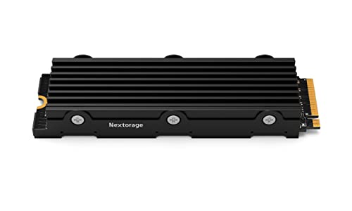 Nextorage Japan Internal SSD 1TB for PS5 and PC Memory Expansion M.2 2280 Gen4 NVMe with Heatsink NEM-PA1TB/N SYM Maximum Transfer Rate Read: 7300MB/s, Write: 6000MB/s