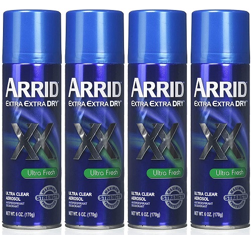 ARRID XX Ultra Clear Anti-Perspirant Deodorant Spray, Ultra Fresh 6 oz (Pack of 4)