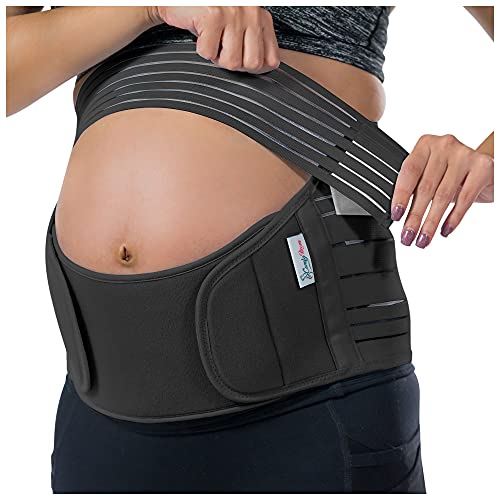 Belly Bands For Pregnant Women, Pregnancy Belly Support Band, Belly Band For Back Support. Pregnancy Must Haves, Belly Support For Pregnancy. Black Color/Size L