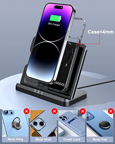 New Wireless Charging Station 3 in 1 Wireless Charger for iPhone 14 13 12 11 Pro Max/X/8 Charging Station for Multiple Devices for Apple Watch Ultra SE 8 7 6 5 4 3 2 for AirPods Pro 3 2
