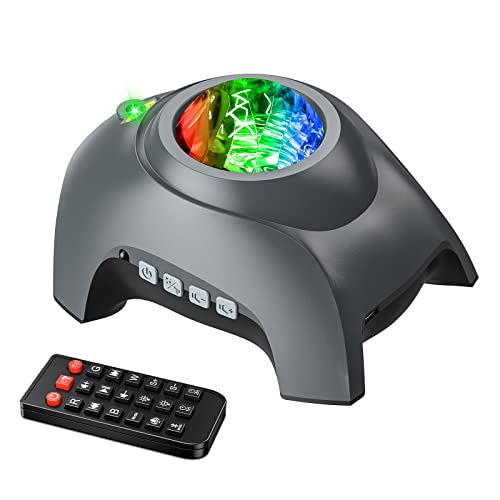 Rossetta Star Projector, Galaxy Projector for Bedroom, Aurora Projector with Bluetooth Speaker and White Noise, Night Light for Kids Adults Gaming Room, Home Theater, Ceiling, Room Decor (Grey)