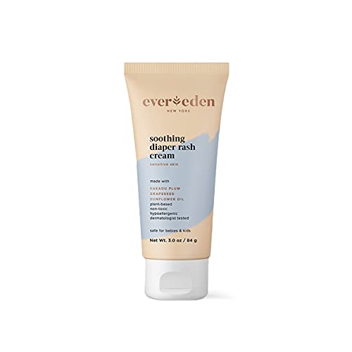 Evereden Soothing Diaper Rash Cream 3.0 oz | Clean and Unscented Diaper Care | Natural and Plant Based | Non-toxic, Organic and Fragrance Free