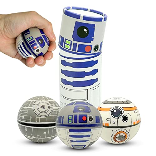 NINOSTAR StarWar Stress Balls Set - Pop Fidget Toy for Kids and Adults, Stress Relief Fidget, Anti Stress Squeeze Toy - Use for Play/Decor/Help Relieve Stress/Improve Concentation and Focus