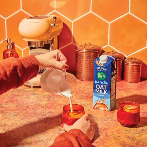 nutpods Original Barista Oat Milk - Sugar Free Non Dairy Milk Made from Oats - Keto Oatmilk Barista Blend - 70 calories, Gluten Free, Non-GMO, Vegan, Kosher, 32 fl oz (3-Pack)