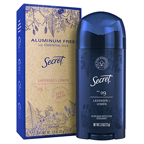 Secret Aluminum Free Deodorant for Women with Essential Oils Lavender Lemon, 2.6 oz, 1.950 Lb