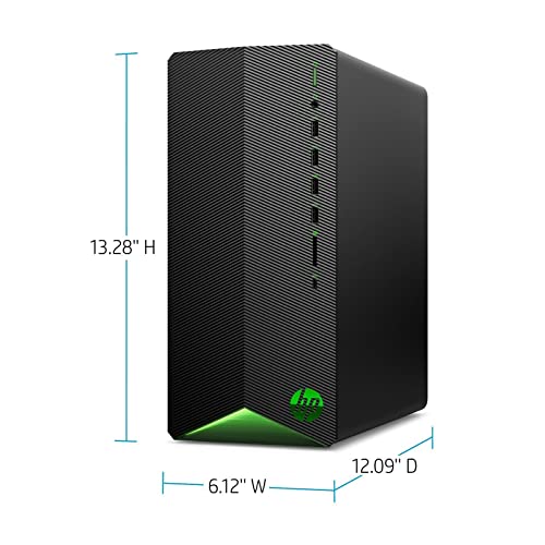 HP 2022 Newest Pavilion Gaming Desktop Computer, AMD 6-Core Ryzen 5 5600G Processor(Beat i7-10700K), AMD Radeon RX 5500, 16GB RAM, 1TB PCIe NVMe SSD, Mouse and Keyboard, Win 10 Home + MarxsolCables