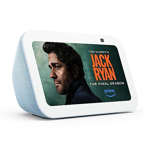 Amazon Echo Show 5 (3rd Gen, 2023 release) | Smart display with 2x the bass and clearer sound | Cloud Blue