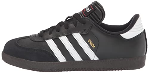 adidas Boy's Samba Classic Soccer Shoe, Black/White/Black, 5.5 Big Kid