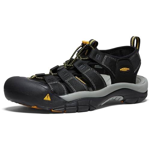 KEEN Men's Newport H2 Closed Toe Water Sandals, Black, 14