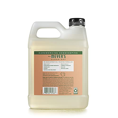 Mrs. Meyer's Hand Soap Refill, Made with Essential Oils, Biodegradable Formula, Geranium, 33 fl. oz