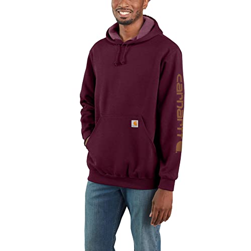 CarharttmensLoose Fit Midweight Logo Sleeve Graphic SweatshirtBlackLarge