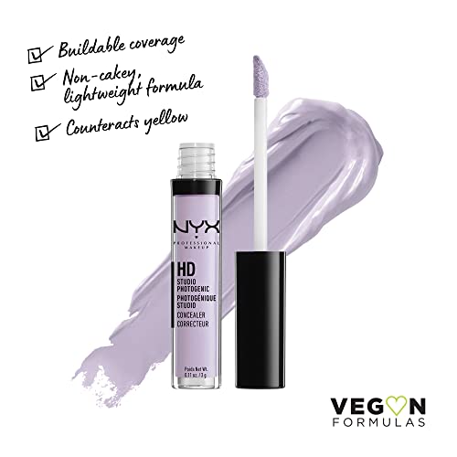 NYX PROFESSIONAL MAKEUP HD Studio Photogenic Concealer Wand, Medium Coverage - Lavender
