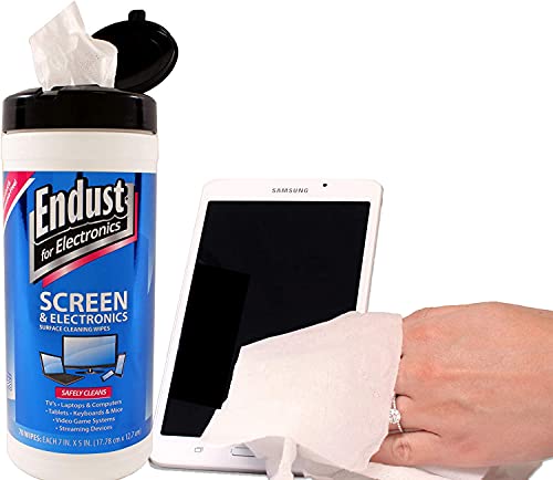 Endust for Electronics, Surface cleaning wipes, Great LCD and Plasma wipes, 70 Count (11506)