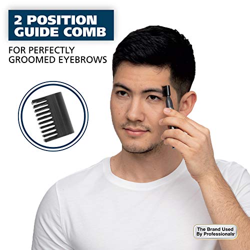 Wahl Micro Groomsman Personal Pen Trimmer & Detailer for Hygienic Grooming with Rinseable, Interchangeable Heads for Eyebrows, Neckline, Nose, Ears, & Other Detailing - 05640-600