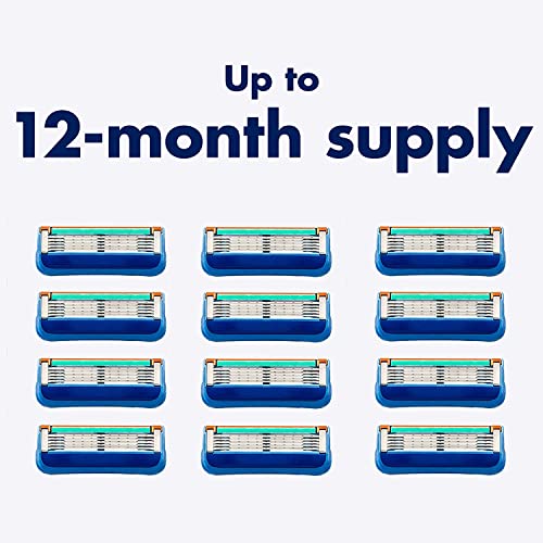 Gillette Fusion5 Mens Razor Blade Refills, 12 Count, Lubrastrip for a More Comfortable Shave